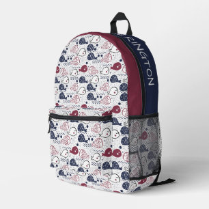 Custom Name Cute Fish Pattern Printed Backpack