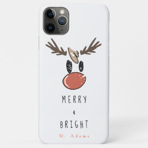 Custom Name Cute Funny Reindeer Case-Mate iPhone Case