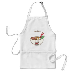 Custom Name Cute Kawaii Noodles Standard Apron