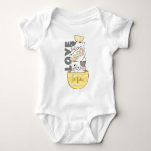 Custom Name Cute Kittens Baby Bodysuit