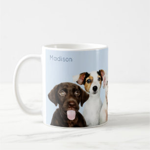 Custom name Cute Puppies mugs