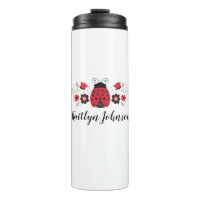 Custom Name Cute Red Ladybug