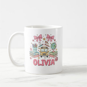 Custom Name Cute School Supplies Coffee Mug