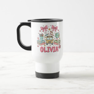 Custom Name Cute School Supplies Travel Mug
