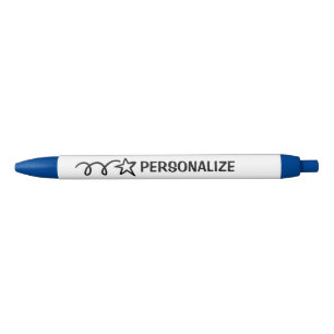 Custom name cute shooting star logo pen