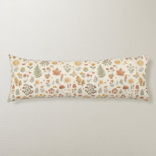 Custom Name Cute Woodland Fox Sun & Rainbow Body Cushion