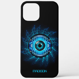 Custom Name Cyber Circuit Eye phone cases