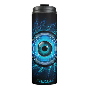 Custom Name Cyber Circuit Eye Thermal Tumbler