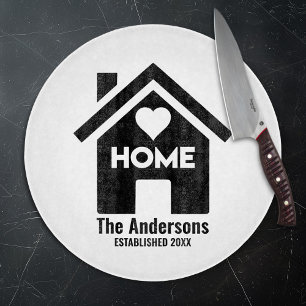 Custom Name & Date Housewarming Home Cutting Board
