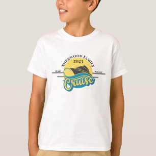 Custom Name Date Matching Family Cruise Vacation T-Shirt