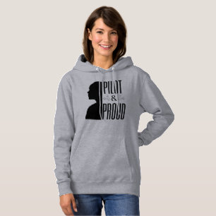 Custom Name Date Occupation Female Pilot and Proud Hoodie