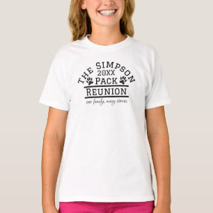Custom Name Date Wolf Pack Reunion T-Shirt