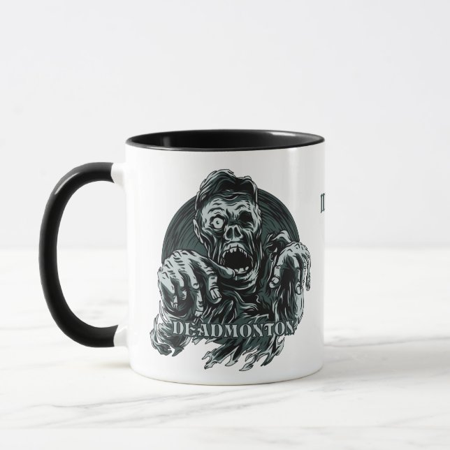Custom name DEADMONTON mugs (Left)