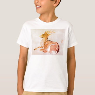 CUSTOM NAME DEER JAPANESE WOODBLOCK PRINT T-SHIRT