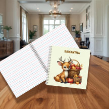 Custom Name Deer with Autumn Harvest Journal