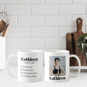 Custom Name Definition One Photo Coffee Mug