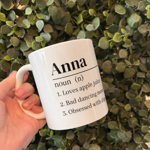 Custom Name Definition Personalized with a Photo Coffee Mug
