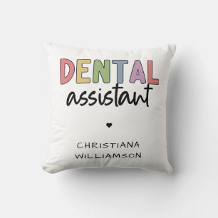 Custom Name Dental Assistant Gift Cushion