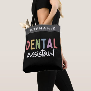 Custom Name Dental Assistant Gift Tote Bag