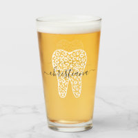 Custom Name Dental Leopard Print Tooth