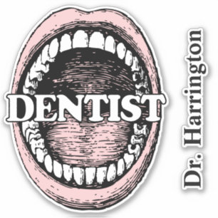 Custom name Dentist sticker
