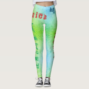 Custom Name Desert Sand Workout Leggings