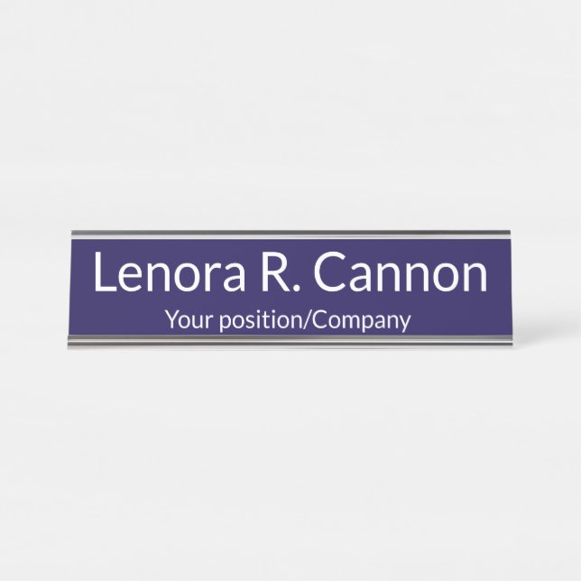 Custom Name Desk Name Plate for Office Decor (Front)