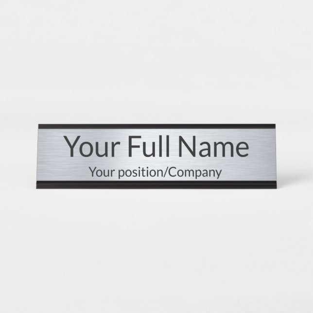 Custom Name Desk Name Plate for Office Decor (Front)