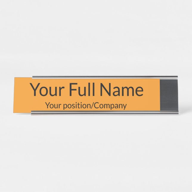 Custom Name Desk Name Plate for Office Decor (Front)