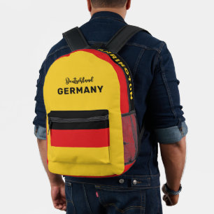 Custom Name Deutschland Germany Printed Backpack