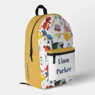 Custom Name Dinosaur Back to School Boys Backpack