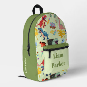 Custom Name Dinosaur Back to School Boys Backpack