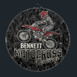 Custom NAME Dirt Bike Rider Motocross Racing Dartboard<br><div class="desc">Custom NAME Dirt Bike Rider Motocross Racing Moto Racer Motorcycle Gifts - Choose Colour and Customise with your Name or Custom Text!</div>