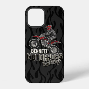 Custom NAME Dirt Bike Rider Motocross Racing iPhone 12 Case