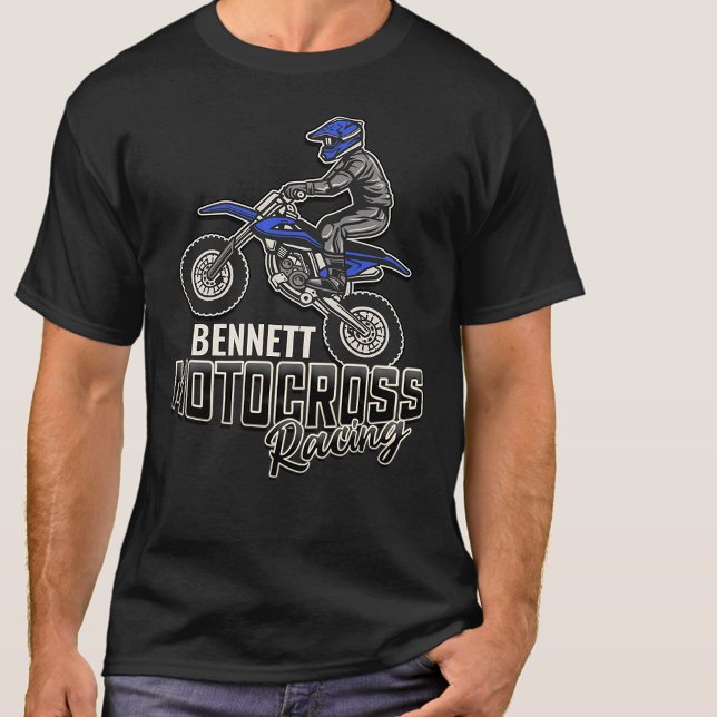 Custom NAME Dirt Bike Rider Motocross Racing T-Shirt (Creator Uploaded)