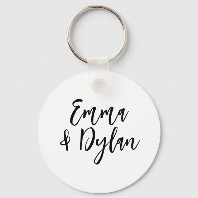 Custom Name dish, Personalized Bachelorette party  Key Ring (Front)