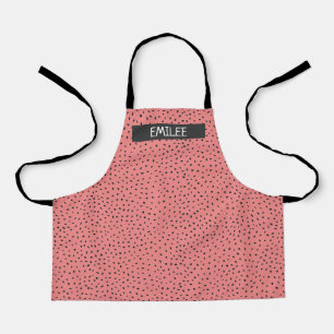 Custom Name Doodle Dots All-Over Print Apron