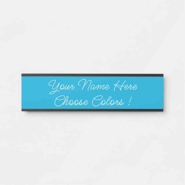 Custom Name Door Sign Example Your Colour and Font (Front)
