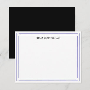 Custom Name Double Border–Professional Stationery Card