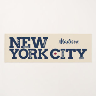 Custom name double-sided New York City Yoga Mat