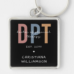 Custom Name DPT Doctor of Physical Therapy Key Ring