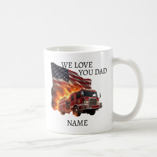 Custom Name Dramatic Hero Firefighter Mug
