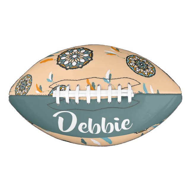 Custom name dream catcher pattern football (Front)