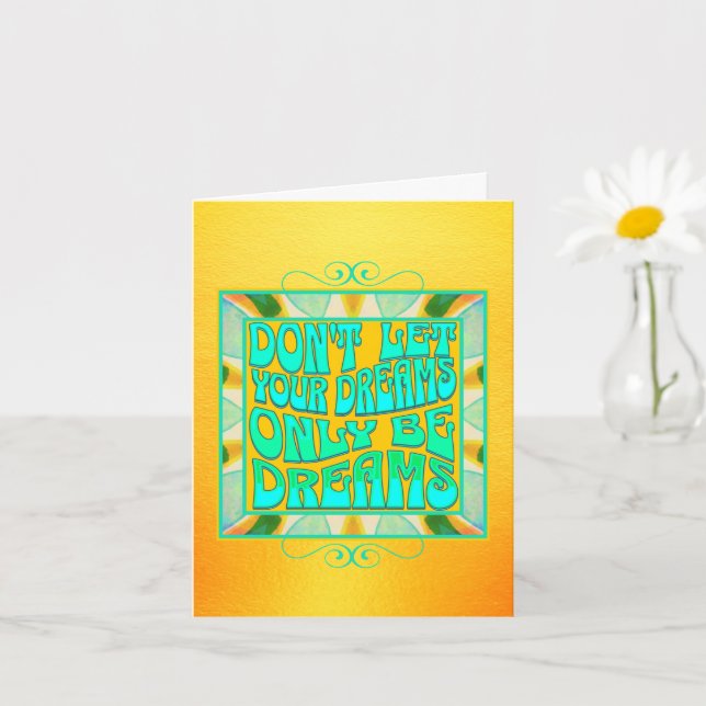 Custom Name Dream Quote Positive Affirmation Card (Small Plant)