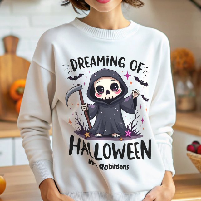 Custom Name Dreaming of Halloween Kawaii Sweatshirt (Creator Uploaded)