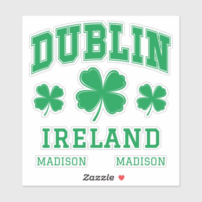 Custom Name Dublin Ireland (Sheet)