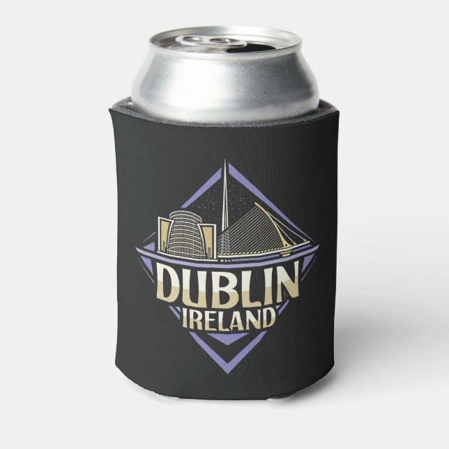Custom Name Dublin Ireland Can Cooler (Can Back)