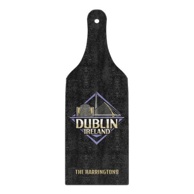 Custom Name Dublin Ireland Cutting Board (Front)