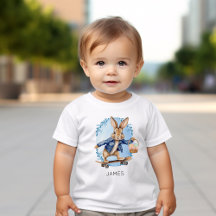 Custom Name Easter Bunny Boy Skateboarding 
