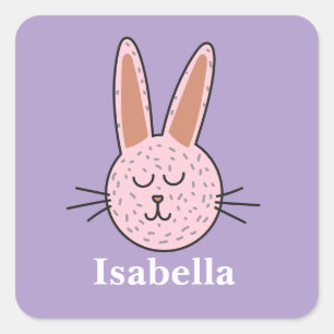 Custom Name Easter Bunny  Square Sticker